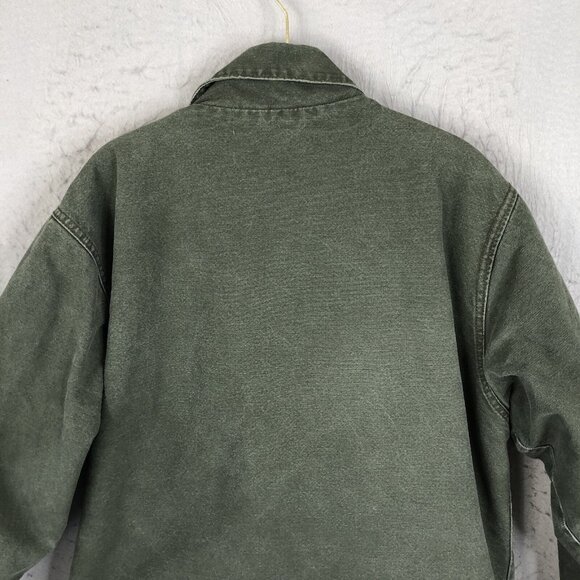 VF Imagewear Jacket Mens M Army Green Heavy Canvas Blanket Lined Barn Chore - Picture 14 of 16